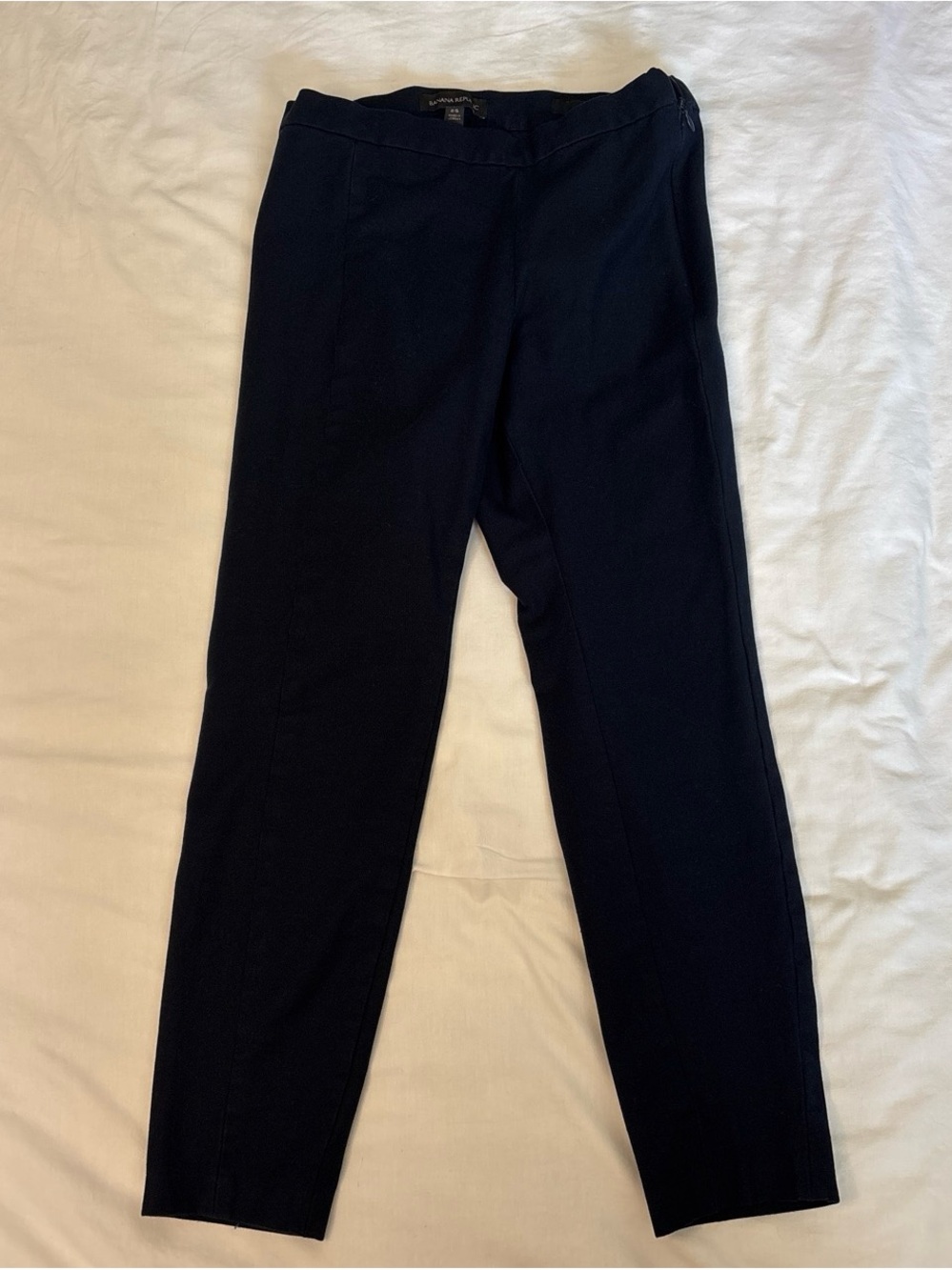 Banana Republic Dark Navy Label Stretch Waistband Pants